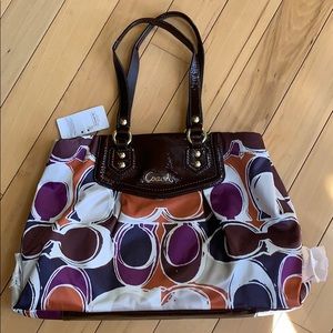 Coach scarf print handbag